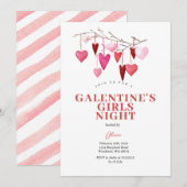 Galentine's Meisjes Nacht Valentijn's Balloon Part Kaart (Voorkant / Achterkant)