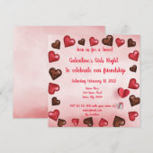 Galentine's Meisjesavond Kaart (Voorkant / Achterkant)