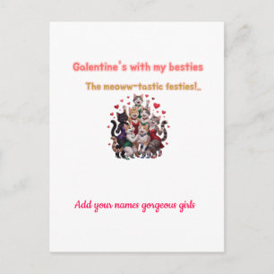 Galentine's met mijn vriendinnen feestdagenkaart