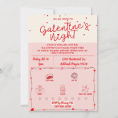 Galentine's Night Pyjama Party Fun Girls' Night Kaart (Voorkant)