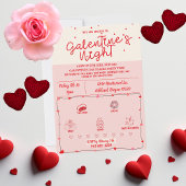 Galentine's Night Pyjama Party Fun Girls' Night Kaart