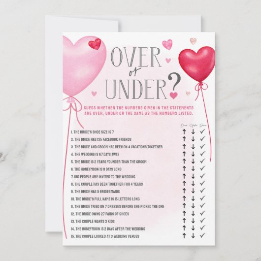 Galentine's Over of Onder Vrijgezellenfeest Spelle Kaart (Voorkant)