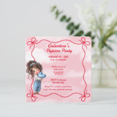 Galentine's Pajama Party Invitation Kaart (Staand voorkant)
