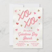 Galentine's Palentine's Day Pannenkoek Hart Brunch Kaart (Voorkant)