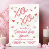 Galentine's Palentine's Day Pannenkoek Hart Brunch Kaart