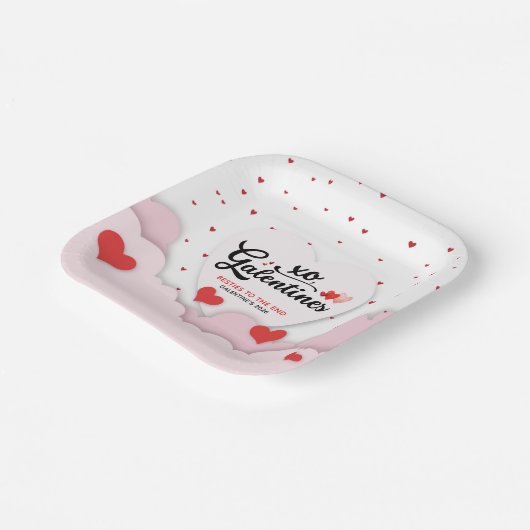 Galentine's  papieren bordje (Gebogen)