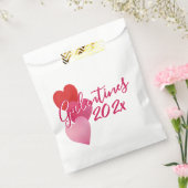Galentines Party Favor Bag with 3 Hearts Bedankzakje (Gezegeld)