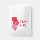 Galentines Party Favor Bag with 3 Hearts Bedankzakje (Voorkant)