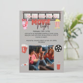 Galentine's Party Filmavond Kaart (Staand voorkant)