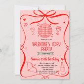 Galentine's party Invitation  Kaart (Voorkant)