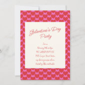 Galentine's Party Pink and Red Heart Valentine Kaart (Voorkant)