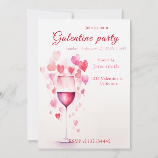 galentines party uitnodiging (Voorkant)