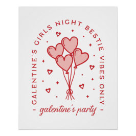 Galentine's party valentijnen bestie coquette perfect poster