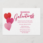 Galentines Party with 3 Hearts Kaart (Voorkant)