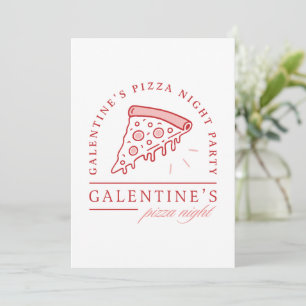Galentines pizzeria party meisjes valentijnen esth kaart