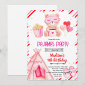 Galentine's pyjama-feest uitnodiging (Voorkant / Achterkant)