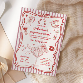 Galentines Pyjamafeestje Meiden Valentijnsfeest Kaart