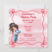 Galentine's Pyjamaparty Uitnodiging (Voorkant)