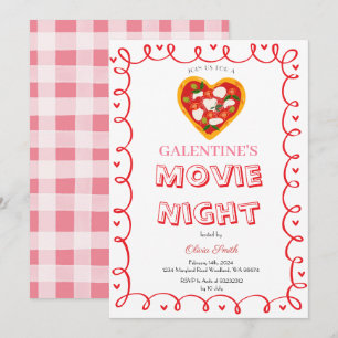 Galentine's retro filmavond uitnodiging