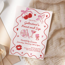 Galentines Schilder en Drink Meisjes Valentijnsfee