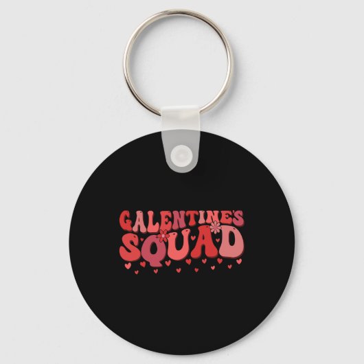 Galentines Squad Bende Valentijn Grappige Galentin Sleutelhanger (Voorkant)