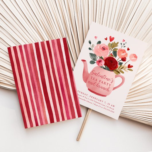 Galentine's Tea Party & Brunch Valentine's Kaart