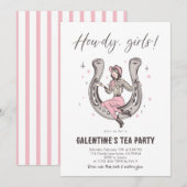 Galentine's Theepartij Uitnodiging (Voorkant / Achterkant)