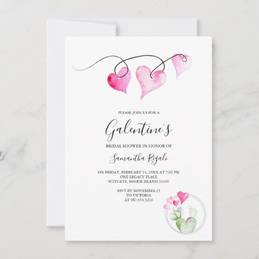 Galentines thema Vrijgezellenfeest Kaart (Voorkant)