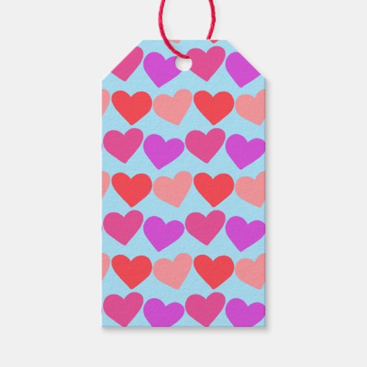 Galentines Valentijns  Harten Groovy Retro CUSTOM Cadeaulabel (Voorkant)