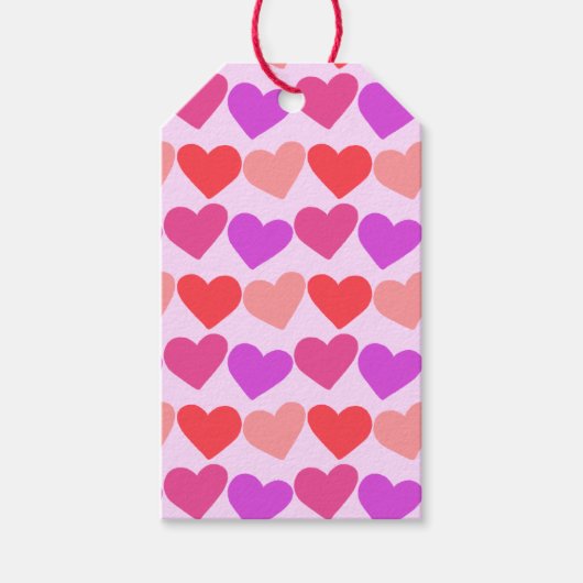 Galentines Valentijns  Harten Groovy Retro CUSTOM Cadeaulabel (Voorkant)
