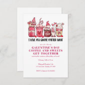 GALENTINES VALENTIJNSDAG GNOMES SNOEP KOFFIE KAART (Voorkant / Achterkant)