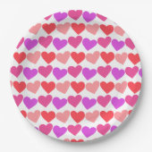 Galentines Valentijnsdag Harten Groovy Retro Schat Papieren Bordje (Voorkant)