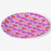 Galentines Valentijnsdag Harten Groovy Retro Schat Papieren Bordje (Gekanteld)