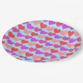 Galentines Valentijnsdag Harten Groovy Retro Schat Papieren Bordje (Gekanteld)