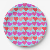 Galentines Valentijnsdag Harten Groovy Retro Schat Papieren Bordje (Voorkant)