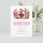 GALENTINES VALENTIJNSDAG KOFFIEKOPJES EN SNOEP KAART (Staand voorkant)