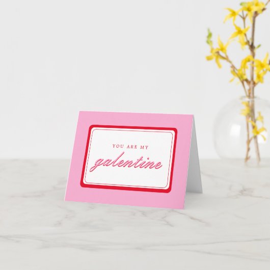 Galentine's Valentijnse Kaart (Gele Bloem)