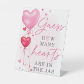 Galentine's Vrijgezellenfeest Guess Game Reclamebord Met Voetstuk (Voorkant)