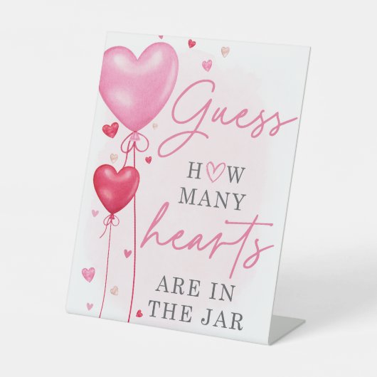 Galentine's Vrijgezellenfeest Guess Game Reclamebord Met Voetstuk (Voorkant)