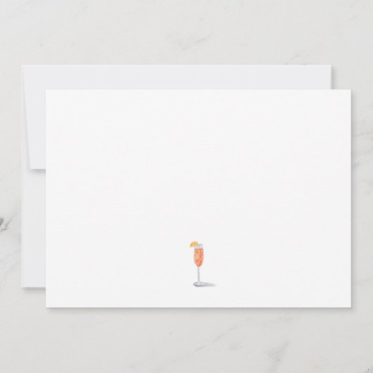 Galentine's Waterverf Drink uitnodiging (Achterkant)