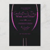 Galentine's Wijn en Dine Briefkaart (Voorkant)