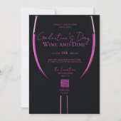Galentine's Wijn en Dine QR Code uitnodiging (Voorkant)