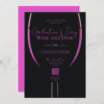Galentine's Wijn en Dine QR Code uitnodiging