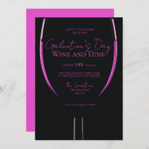 Galentine's Wijn en Dine uitnodiging