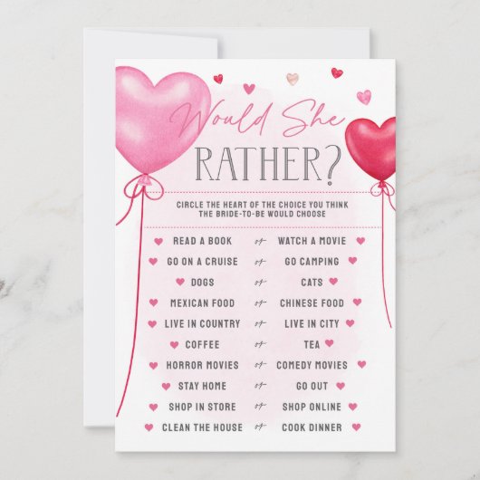 Galentine's wil liever spelen kaart (Voorkant)