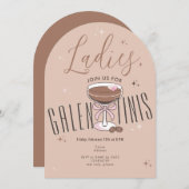 Galentini Martini Mocha Mousse Galentine Day Party Kaart (Voorkant / Achterkant)