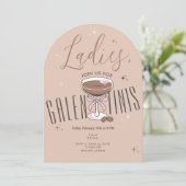 Galentini Martini Mocha Mousse Galentine Day Party Kaart (Staand voorkant)