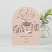Galentini Martini Mocha Mousse Galentine Day Party Kaart (Staand voorkant)
