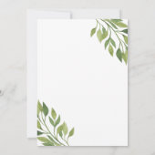 Galentinische Dag Greenery Party Kaart (Achterkant)