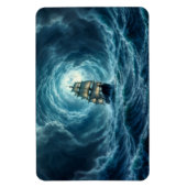 Galeon-schip storm maanverlichte oceaanreis magneet (Verticaal)